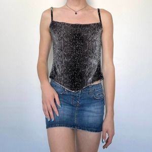 90s ac bc vintage snake velvet tank